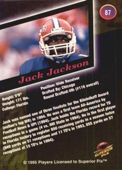 1995 Superior Pix - Autographs #87 Jack Jackson Back
