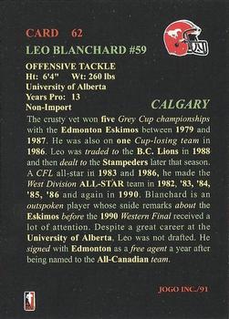 1991 JOGO #62 Leo Blanchard Back
