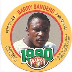 1990 King B Discs #7 Barry Sanders Front