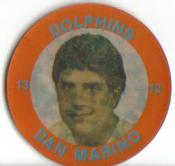 1984 7-Eleven Super Star Sports Coins: East Region #XV D Dan Marino Front
