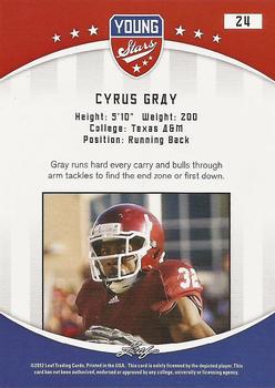 2012 Leaf Young Stars #24 Cyrus Gray Back