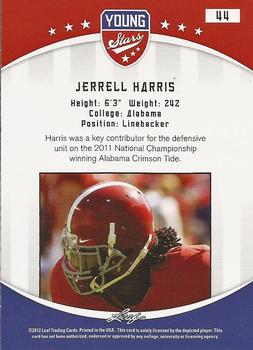 2012 Leaf Young Stars #44 Jerrell Harris Back
