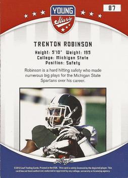 2012 Leaf Young Stars #87 Trenton Robinson Back