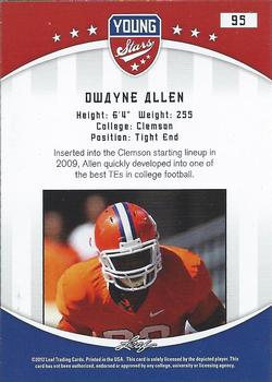 2012 Leaf Young Stars #95 Dwayne Allen Back