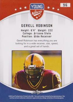 2012 Leaf Young Stars #96 Gerell Robinson Back