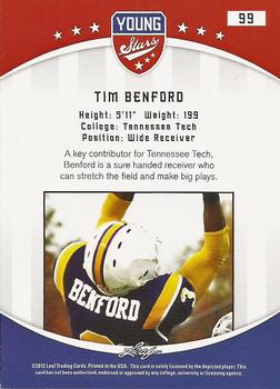 2012 Leaf Young Stars #99 Tim Benford Back