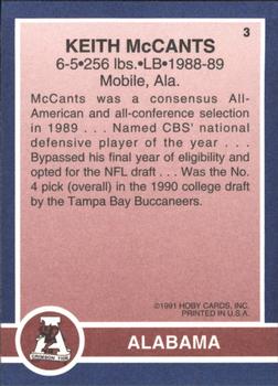 1991 Hoby Stars of the SEC #3 Keith McCants Back