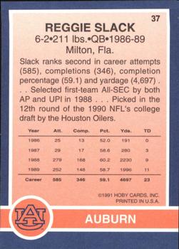 1991 Hoby Stars of the SEC #37 Reggie Slack Back