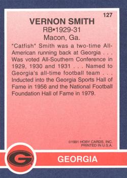 1991 Hoby Stars of the SEC #127 Vernon Smith Back
