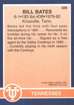 1991 Hoby Stars of the SEC #329a Bill Bates Back