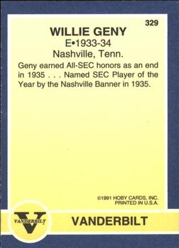 1991 Hoby Stars of the SEC #329b Willie Geny Back