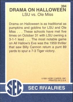 1991 Hoby Stars of the SEC #394 SEC Rivalries - Drama on Halloween Back