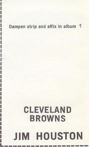 1969 Glendale Stamps #NNO Jim Houston Back