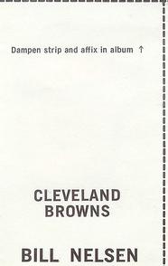 1969 Glendale Stamps #NNO Bill Nelsen Back