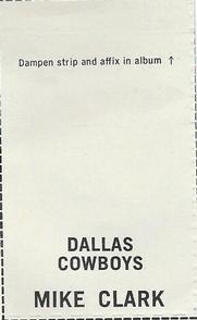 1969 Glendale Stamps #NNO Mike Clark Back
