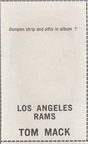 1969 Glendale Stamps #NNO Tom Mack Back