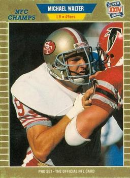 1989-90 Pro Set Super Bowl XXIV Binder #386 Michael Walter Front
