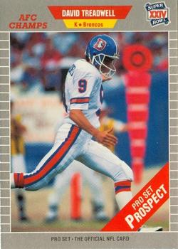 1989-90 Pro Set Super Bowl XXIV Binder #544 David Treadwell Front
