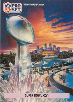 1991-92 Pro Set Super Bowl XXVI Binder #2 Super Bowl XXVI Front