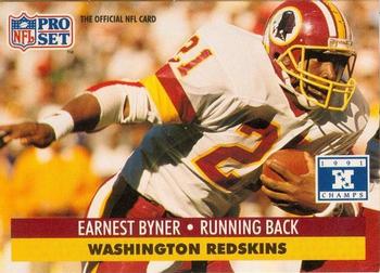 1991-92 Pro Set Super Bowl XXVI Binder #316 Earnest Byner Front