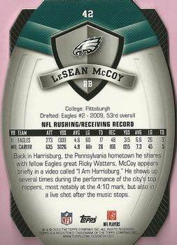 2012 Topps - Game Time Giveaway Die Cut #42 LeSean McCoy Back