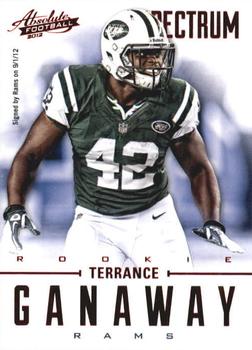 2012 Panini Absolute - Spectrum Red #187 Terrance Ganaway Front