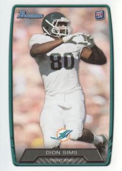 2013 Bowman #111 Dion Sims Front