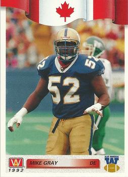 1992 All World CFL #117 Mike Gray Front