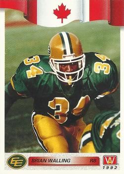 1992 All World CFL #124 Brian Walling Front