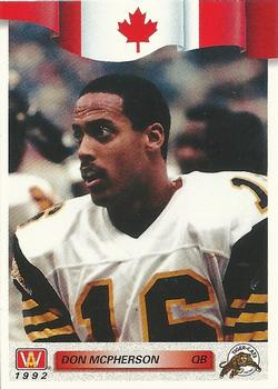 1992 All World CFL #175 Don McPherson Front