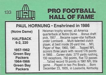 1985-88 Football Immortals #133 Paul Hornung Back