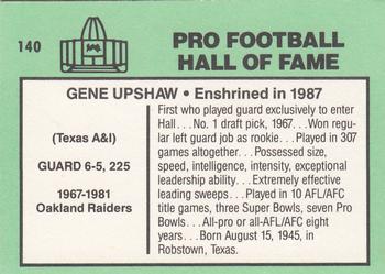 1985-88 Football Immortals #140 Gene Upshaw Back