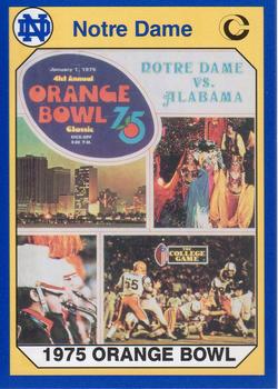 1990 Collegiate Collection Notre Dame #60 1975 Orange Bowl Front