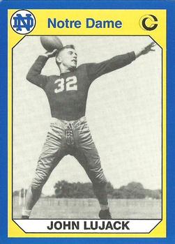 1990 Collegiate Collection Notre Dame #80 John Lujack Front