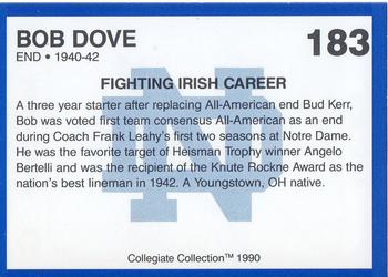 1990 Collegiate Collection Notre Dame #183 Bob Dove Back
