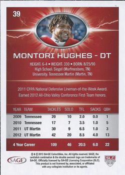 2013 SAGE HIT #39 Montori Hughes Back