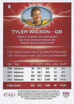 2013 SAGE HIT #8 Tyler Wilson Back