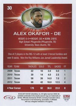 2013 SAGE HIT #30 Alex Okafor Back