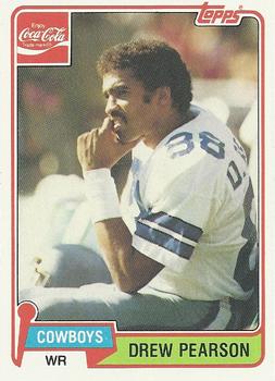1981 Topps Coca-Cola Dallas Cowboys #8 Drew Pearson Front