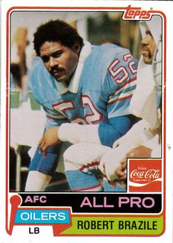 1981 Topps Coca-Cola Houston Oilers #4 Robert Brazile Front