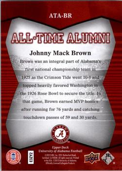 2012 Upper Deck University of Alabama - All Time Alumni #ATA-BR Johnny Mack Brown Back