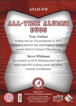 2012 Upper Deck University of Alabama - All Time Alumni Duos #ATAD-NW Tony Nathan / Steve Whitman Back