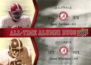 2012 Upper Deck University of Alabama - All Time Alumni Duos #ATAD-NW Tony Nathan / Steve Whitman Front