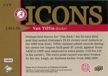 2012 Upper Deck University of Alabama - Icons #IVT Van Tiffin Back