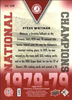 2012 Upper Deck University of Alabama - National Champions #NCSW Steve Whitman Back