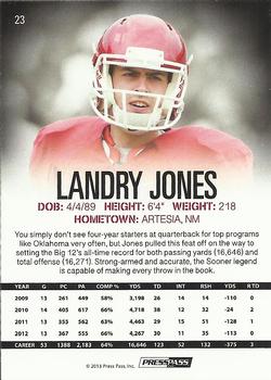 2013 Press Pass #23 Landry Jones Back