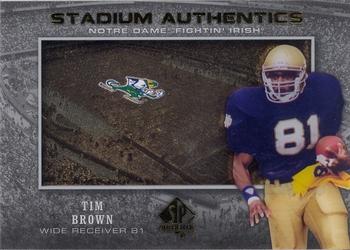 2012 SP Authentic - Stadium Authentics #SA-TB Tim Brown Front