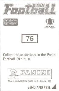 1989 Panini Stickers #75 Jim Everett Back