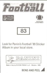 1989 Panini Stickers #83 Jackie Slater Back