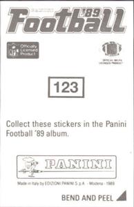 1989 Panini Stickers #123 Carl Banks Back